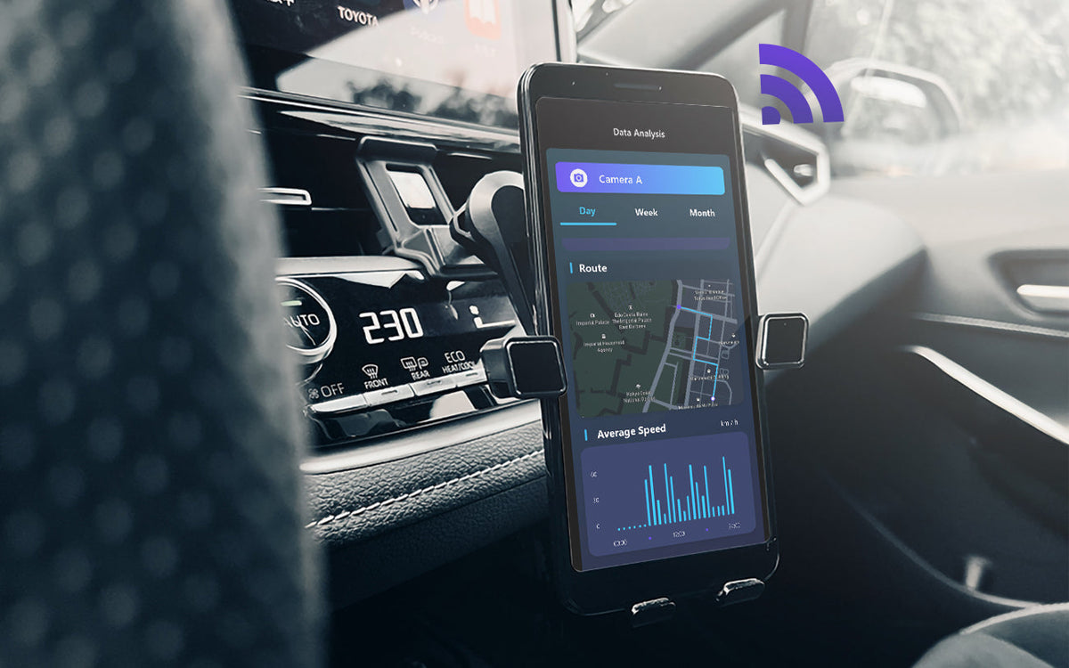 在車內使用手機連接行車紀錄器Wi-Fi 